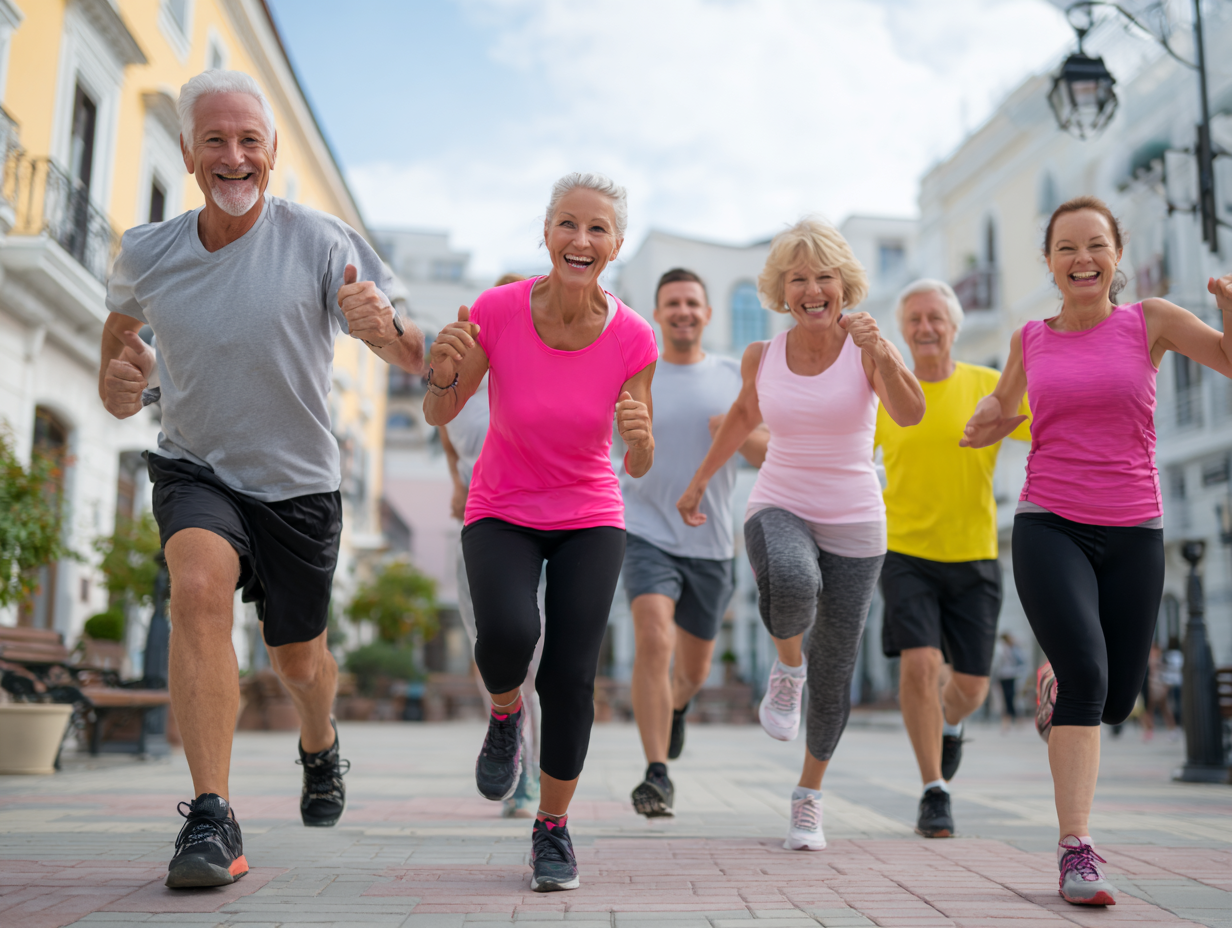 Люди різного віку займаються фітнесом